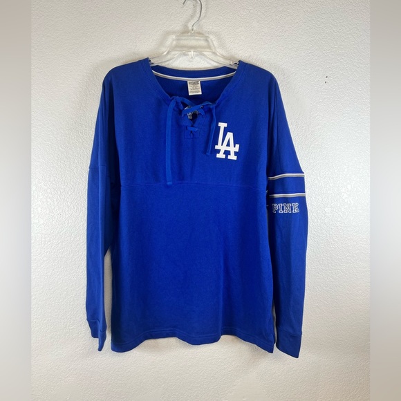 LA Dodgers Victoria’s Secret PINK x 5th & Ocean Women’s Medium Sequin Sweater - Picture 1 of 6